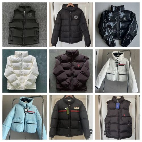 Prada Puffer Jacket and Vest Collection Lightweight Winter Outerwear Black White Blue