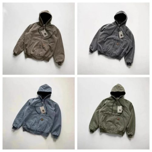 Carhartt Active Jacket Vintage Washed Zip-Up Hoodie Multicolor