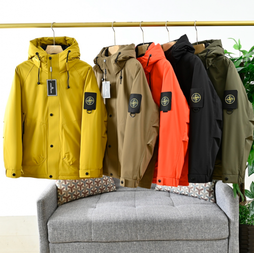 Stone Island Soft Shell-R Hooded Jacket Casual Windbreaker Multicolor