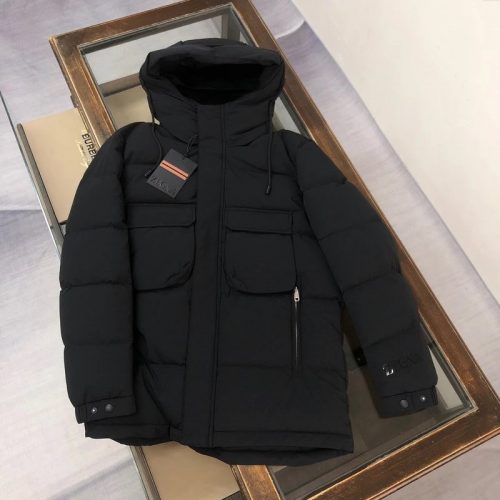 Zegna Puffer Jacket Hooded Down Jacket Black