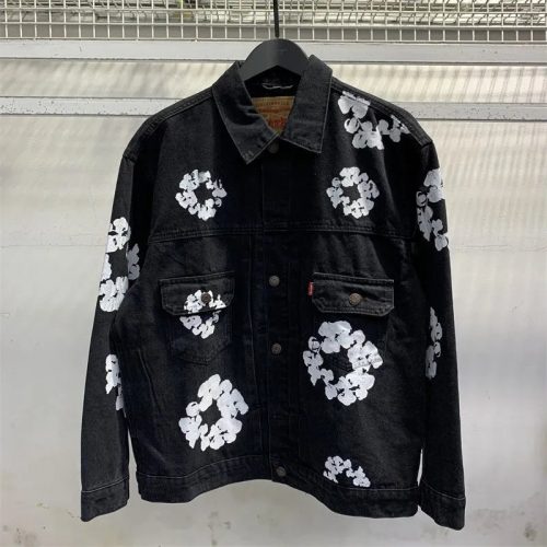 Levi's Floral Print Denim Jacket Black