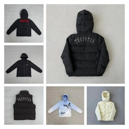 Trapstar Irongate Puffer Jacket Streetwear Down Jacket Black