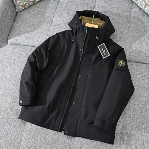Stone Island Soft Shell-R Hooded Jacket Black