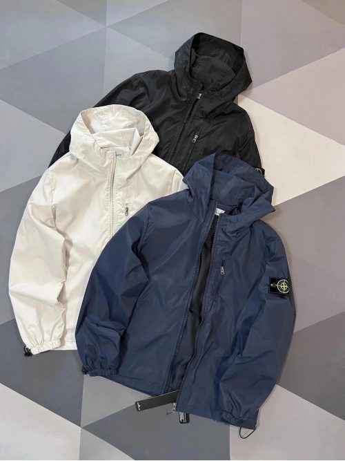 Stone Island Nylon Metal Hooded Jacket Lightweight Windbreaker Multicolor