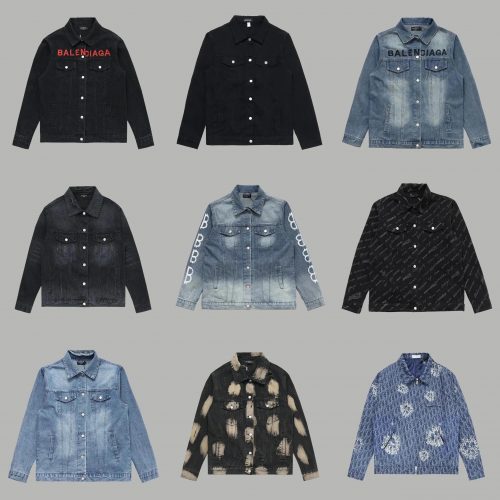 Balenciaga Denim Jacket Collection Oversized Streetwear Jacket Multicolor