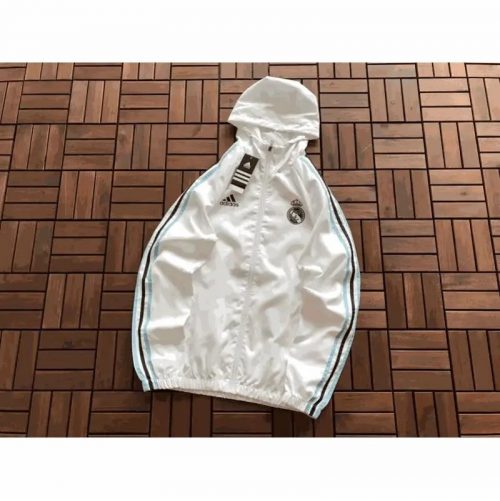 Adidas Real Madrid Lightweight Windbreaker Jacket White