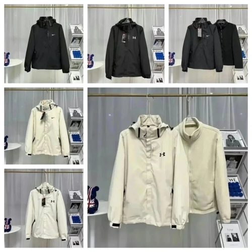 Nike Windbreaker Jacket Lightweight Outerwear Black and White