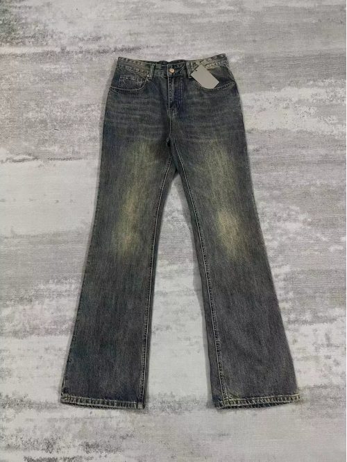 Design Vintage Wash Denim Jeans Blue