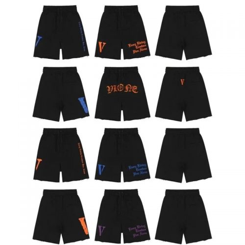Vlone Every Living Creature Dies Alone Graphic Streetwear Shorts Black