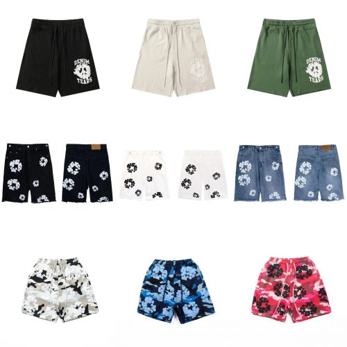 Denim Tears Cotton Wreath Floral Shorts Multicolor