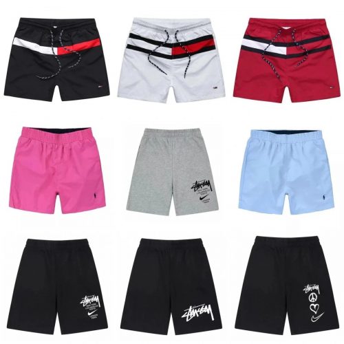 Stussy Graphic Print Casual Shorts Black