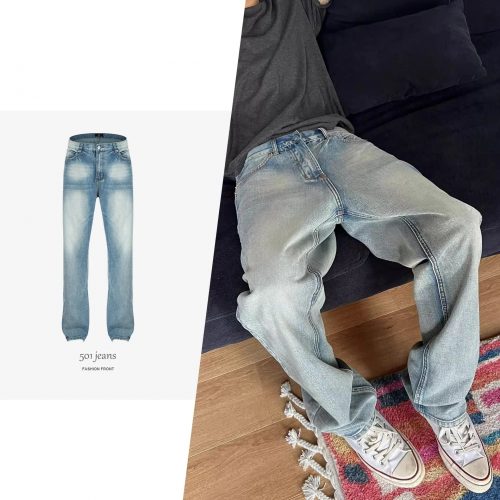 Levi's 501 Vintage Denim Jeans Light Blue