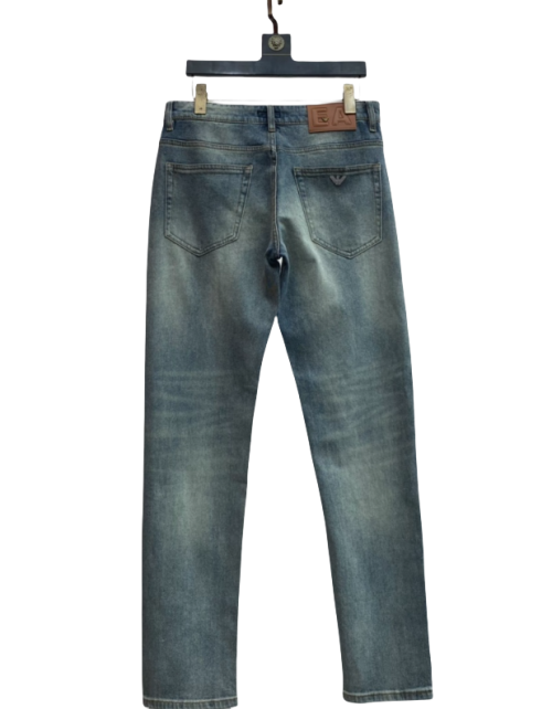 Emporio Armani EA7 Vintage Washed Denim Jeans Blue