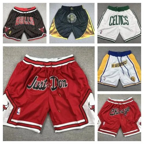 Just Don NBA Basketball Shorts Retro Mesh Shorts Red