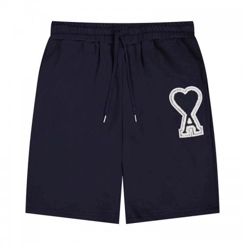 Ami Paris Ami Ami de Coeur Cotton Shorts Navy