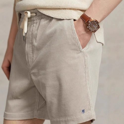 Ralph Lauren Corduroy Drawstring Casual Shorts Beige
