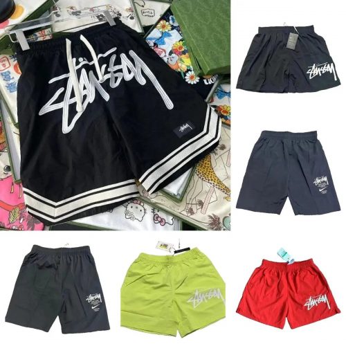 Stussy Nike Water Shorts Casual Nylon Swim Trunks Black