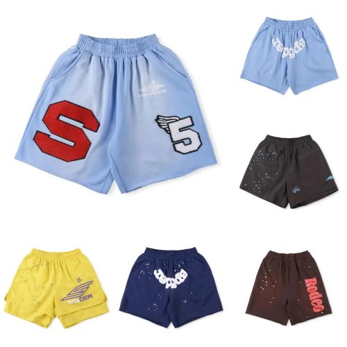 Sp5der Sp5der Graphic Streetwear Shorts Multicolor