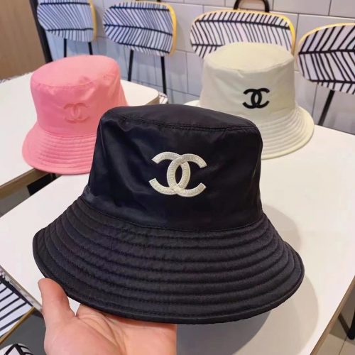 Chanel Bucket Hat Nylon Casual Headwear Black