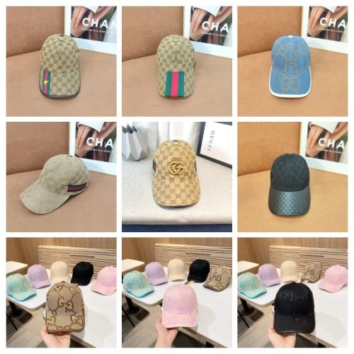 Gucci GG Supreme Baseball Cap Monogram Canvas Headwear Multicolor