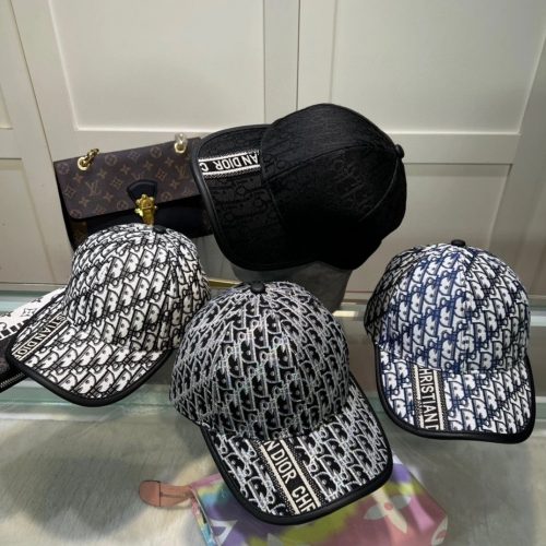 Dior Oblique Baseball Cap Monogram Canvas Hat Multicolor