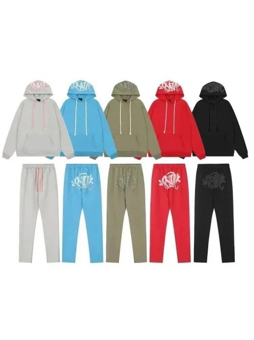 Design Graffiti Print Streetwear Tracksuit Set Multicolor