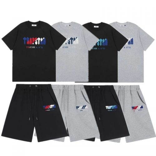 Trapstar It's A Secret Graphic Streetwear Matching Set Black and Gray