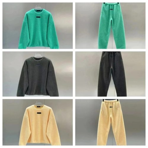 Fear of God FOG Essentials Fleece Cozy Loungewear Set Multicolor