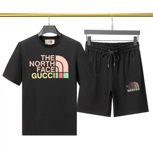 Gucci The North Face Graphic Streetwear Matching Set Black