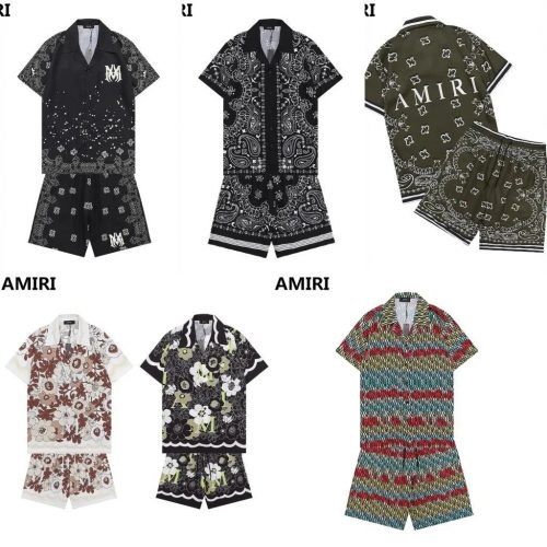 Amiri Silk Pajama Set Printed Matching Set Multicolor