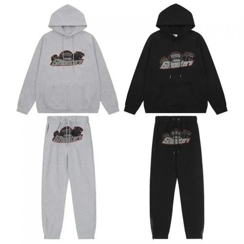 Trapstar Shooters Streetwear Tracksuit Set Black and Gray