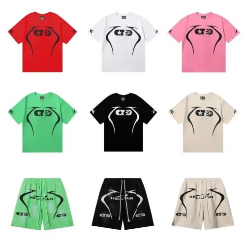 Hellstar Graphic Print Streetwear Matching Set Multicolor