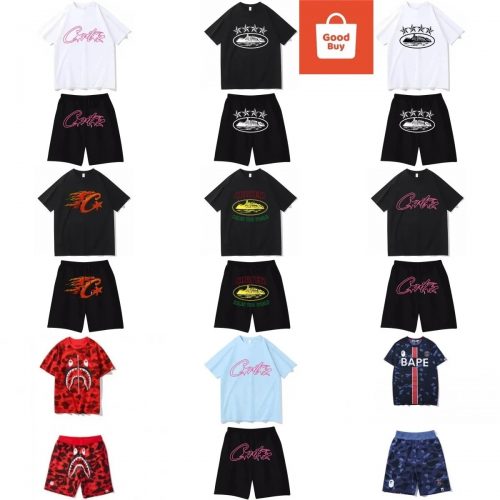 Corteiz Graphic Print Streetwear Matching Set Multicolor