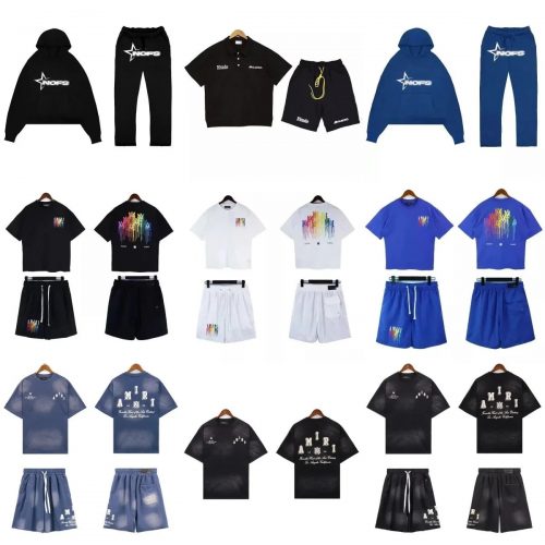 Amiri Graphic Print Streetwear Matching Set Multicolor