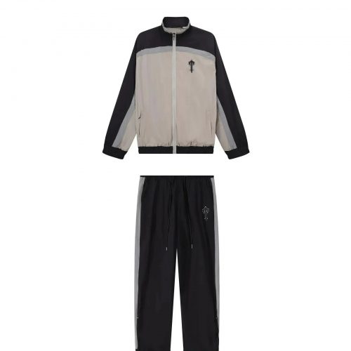 Trapstar Irongate Tracksuit Streetwear Matching Set Black and Beige