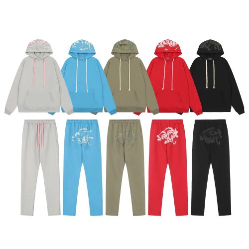 Design Graffiti Print Streetwear Tracksuit Set Multicolor