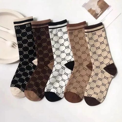 Gucci GG Monogram Pattern Cotton Socks Multicolor