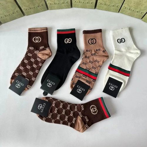 Gucci GG Monogram Cotton Socks Multicolor