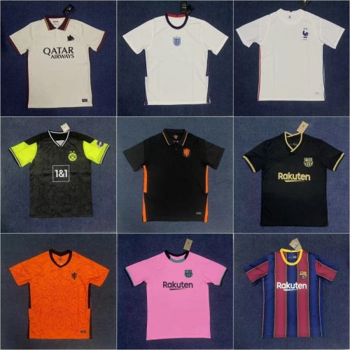 Design Assorted Football Club Jerseys Graphic Soccer Jersey Multicolor