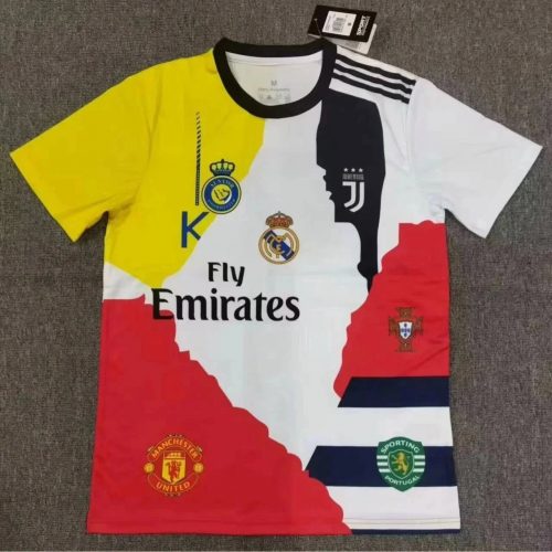 Design Multi-Club Patchwork Graphic Soccer Jersey Multicolor