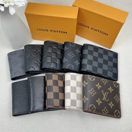 Louis Vuitton LV Multiple Wallet Classic Leather Card Holder Multicolor