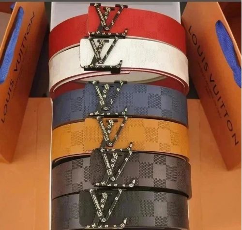 Louis Vuitton LV Damier Infini Classic Leather Belt Multicolor