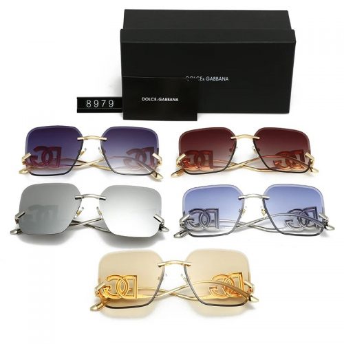 Dolce & Gabbana D&G DG Logo Rimless Sunglasses Multicolor
