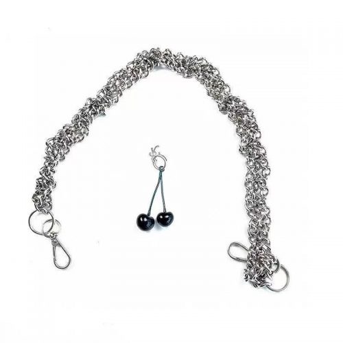 Design Chain and Cherry Charm Accessory Silver