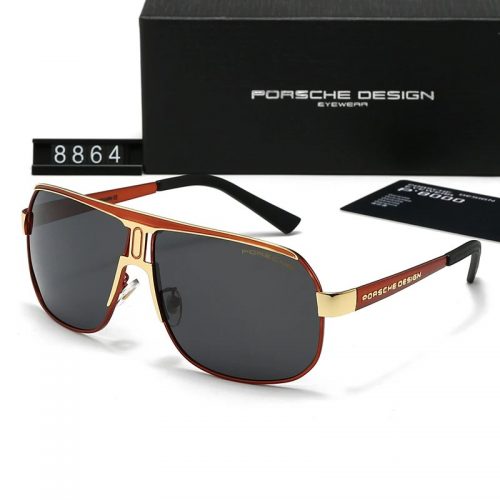Porsche Design 8864 Aviator Sunglasses Gold and Brown