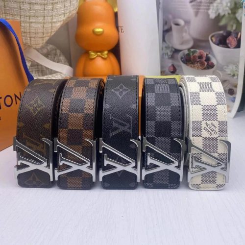 Louis Vuitton LV Initiales Classic Leather Belt Multicolor