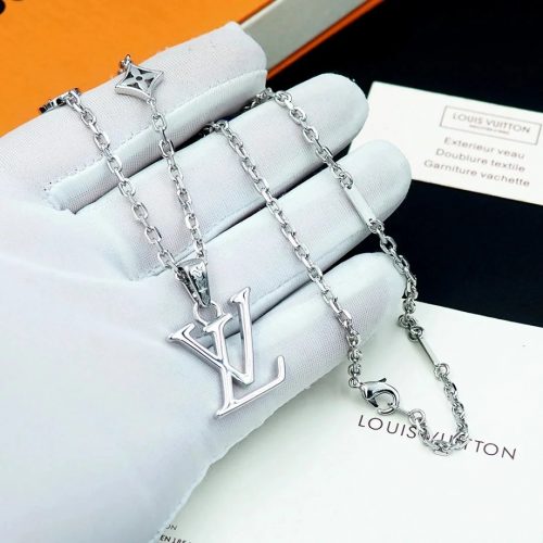 Louis Vuitton LV Essential V Silver Necklace Silver