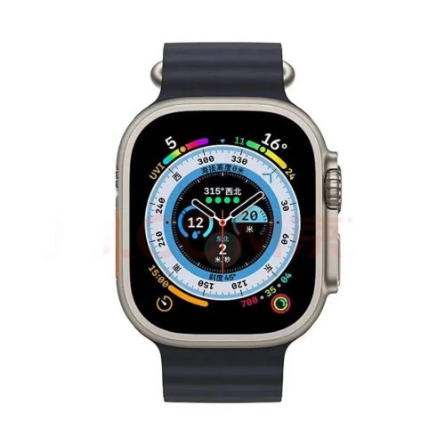 Apple Watch Ultra rugged smartwatch with titanium case and black band