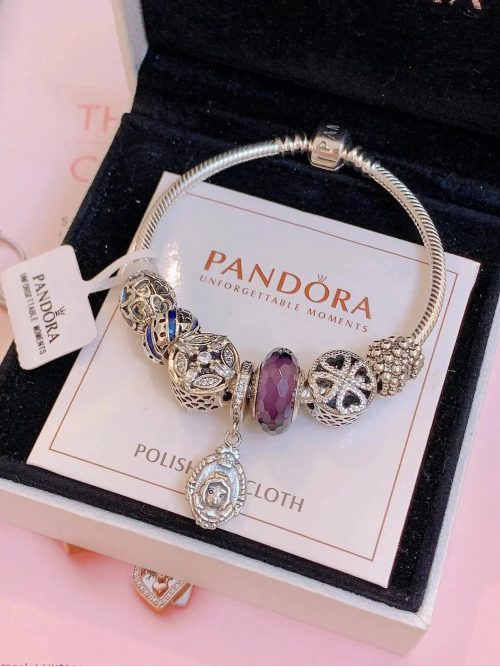 Pandora Moments Snake Chain Charm Bracelet Silver