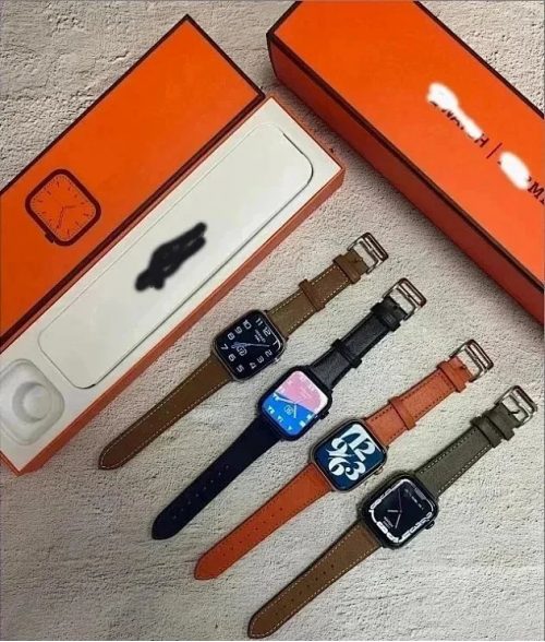 Hermes Apple Watch Series Leather Strap Smartwatch Multicolor